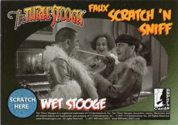 2017 RRParks The Three Stooges Theater - Faux Scratch 'n Sniff #6 Burnt Toast and a Rotten Egg / Wet Stooge Back