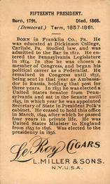 1897 American Tobacco L. Miller & Sons Presidents (T95) #NNO James Buchanan Back