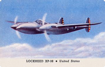 1940 Card-O Aeroplanes Series B (R112-3) - Stag Joker #NNO Lockheed XP-38 Front