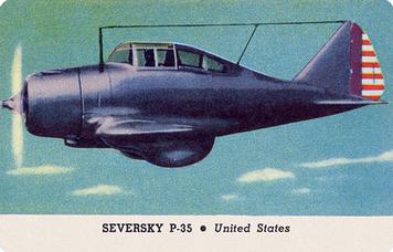 1940 Card-O Aeroplanes Series B (R112-3) - Stag Joker #NNO Seversky P-35 Front