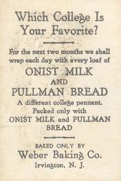 1910 Weber Baking College Yell (D96) #NNO New York University Back