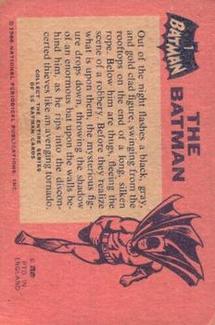 1966 A&BC Batman #1 The Batman Back