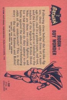 1966 A&BC Batman #2 Robin-Boy Wonder Back