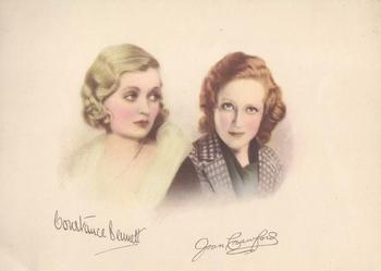 1930 My Weekly Color Studio Portrait Cards #NNO Constance Bennett / Joan Crawford Front