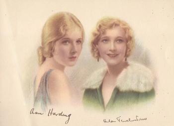 1930 My Weekly Color Studio Portrait Cards #NNO Ann Harding / Helen Twelvetrees Front