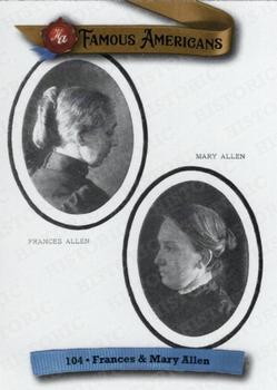 2021 Historic Autographs Famous Americans - Radiant Historic #104 Frances & Mary Allen Front