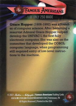 2021 Historic Autographs Famous Americans - Radiant Historic #245 Grace Hopper Back