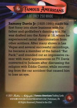 2021 Historic Autographs Famous Americans - Radiant Historic #291 Sammy Davis, Jr. Back