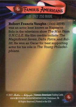 2021 Historic Autographs Famous Americans - Radiant Historic #313 Robert Vaughn Back