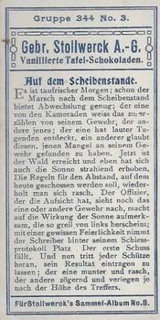 1905 Stollwerck Album 8 Gruppe 344 Soldier Exercises #3 Auf dem Scheibenstande Back