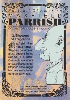 1994 Comic Images Portrait of America Maxfield Parrish #2 Showers of Fragrance Back