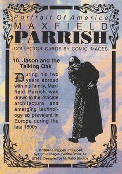 1994 Comic Images Portrait of America Maxfield Parrish #10 Jason and the Talking Oak Back