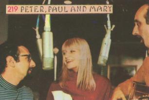 1968 Panini Cantanti #219 Peter, Paul and Mary Front
