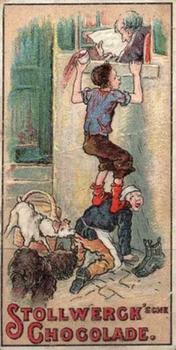 1898 Stollwerck Album 2 Gruppe 64 Kinder verursachen Unfug #5 Schon zieht Front