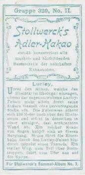1904 Stollwerck Album 7 Gruppe 329 Rhein II #2 Lurley Back