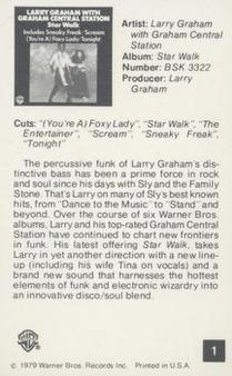 1979 Warner Brothers Records #1 Larry Graham Back