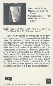 1979 Warner Brothers Records #9 Keith Jarrett Back
