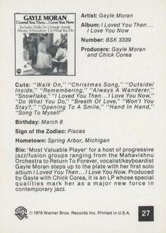 1979 Warner Brothers Records #27 Gayle Moran Back