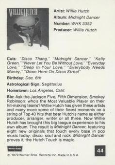1979 Warner Brothers Records #44 Willie Hutch Back