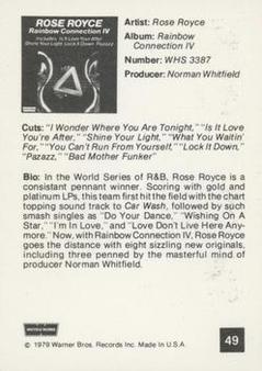 1979 Warner Brothers Records #49 Rose Royce Back