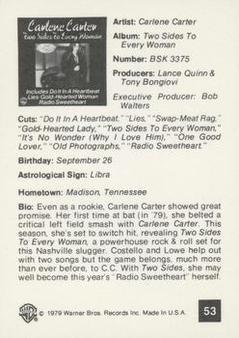 1979 Warner Brothers Records #53 Carlene Carter Back