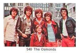 1974 Samlarsaker Popbilder (Swedish) #540 The Osmonds Front