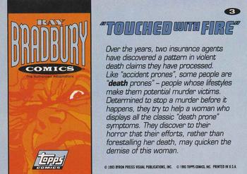 1993 Topps Ray Bradbury Comics Promos #3 Touched with Fire Back