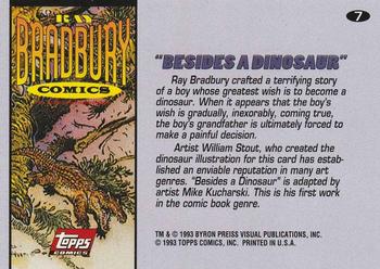 1993 Topps Ray Bradbury Comics Promos #7 Besides a Dinosaur Back