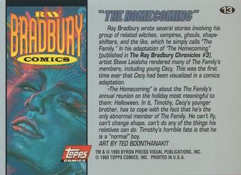 1993 Topps Ray Bradbury Comics Promos #13 The Homecoming Back