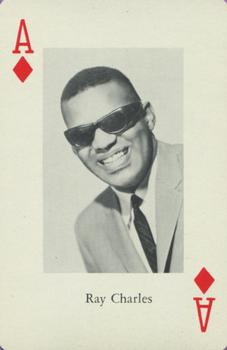 1966 Heather Pop Music Playing Cards #A♦️ Ray Charles Front