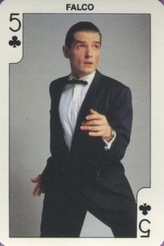 1986 Dandy Rock'n Bubble Playing Cards #5♣️ Falco Front