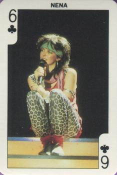 1986 Dandy Rock'n Bubble Playing Cards #6♣️ Nena Front
