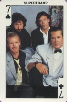 1986 Dandy Rock'n Bubble Playing Cards #7♣️ Supertramp Front
