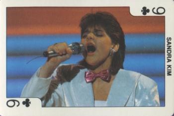 1986 Dandy Rock'n Bubble Playing Cards #9♣️ Sandra Kim Front