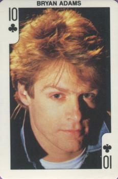 1986 Dandy Rock'n Bubble Playing Cards #10♣️ Bryan Adams Front