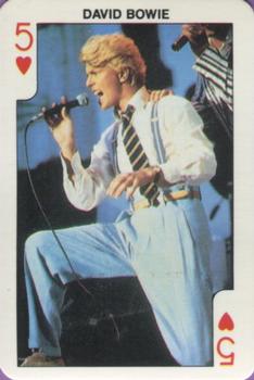 1986 Dandy Rock'n Bubble Playing Cards #5♥️ David Bowie Front