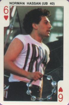 1986 Dandy Rock'n Bubble Playing Cards #6♥️ Norman Hassan (UB40) Front