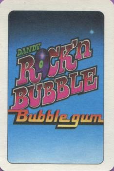 1986 Dandy Rock'n Bubble Playing Cards #J♥️ Paul Young Back