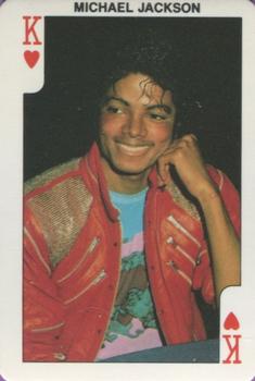 1986 Dandy Rock'n Bubble Playing Cards #K♥️ Michael Jackson Front