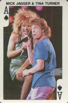 1986 Dandy Rock'n Bubble Playing Cards #A♠️ Mick Jagger / Tina Turner Front
