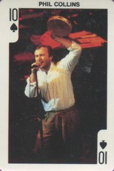 1986 Dandy Rock'n Bubble Playing Cards #10♠️ Phil Collins Front