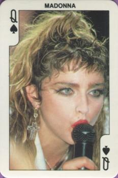 1986 Dandy Rock'n Bubble Playing Cards #Q♠️ Madonna Front