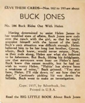 1937 Big Little Series (R23) #186 Buck Jones Back