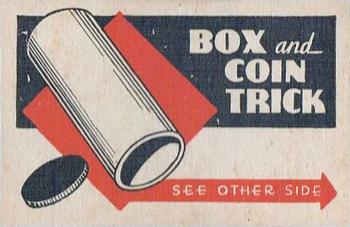 1930 O-Pee-Chee Trick Cards (V305) #NNO Box and Coin Trick Front