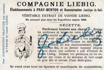 1904 Liebig Mets (Types of Food) (French Text) (F764, S764) #NNO Gibier Back