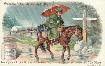 1904 Liebig Les Voyages d'il y a 100 ans el d'aujourd (Travel 100 Years then and Now) (Dutch Text) (F803, S801) #NNO Horse Front