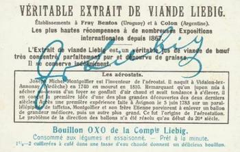 1921 Liebig Les Origines des Grandes Decouvertes (Great Discoveries) (French Text) (F1124, S1126) #NNO Joseph-Michel Montgolfier Back