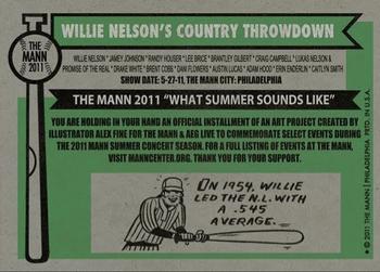 2011 Mann Center #NNO Willie Nelson Back