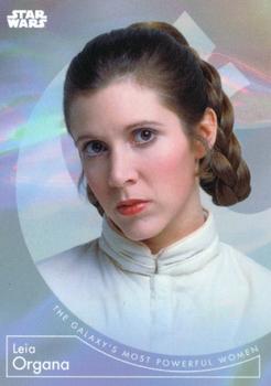 2022 Topps Online Star Wars: The Galaxy’s Most Powerful Women #1 Leia Organa Front