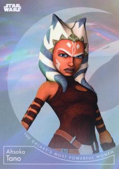 2022 Topps Online Star Wars: The Galaxy’s Most Powerful Women #5 Ahsoka Tano Front